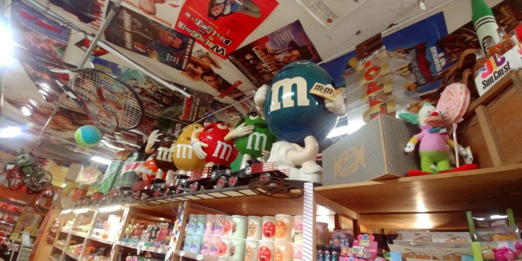 m & M display at hollywood candy