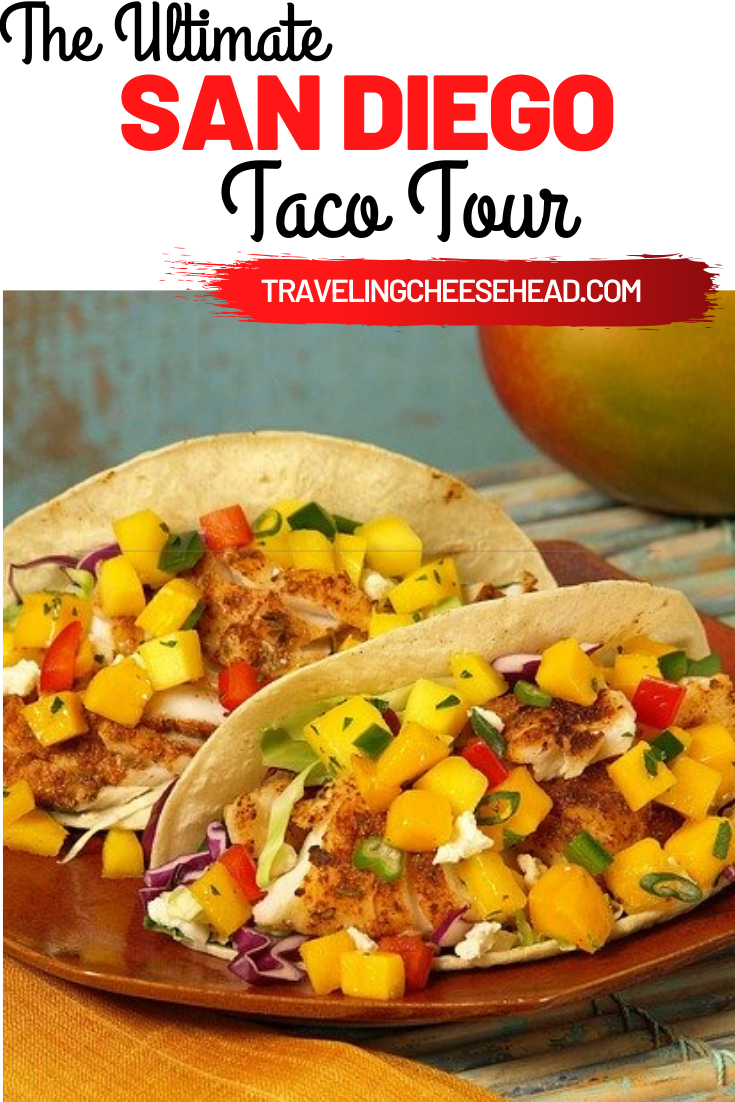Take a Taco Tour in San Diego cover image of fish tacos on a table for the article