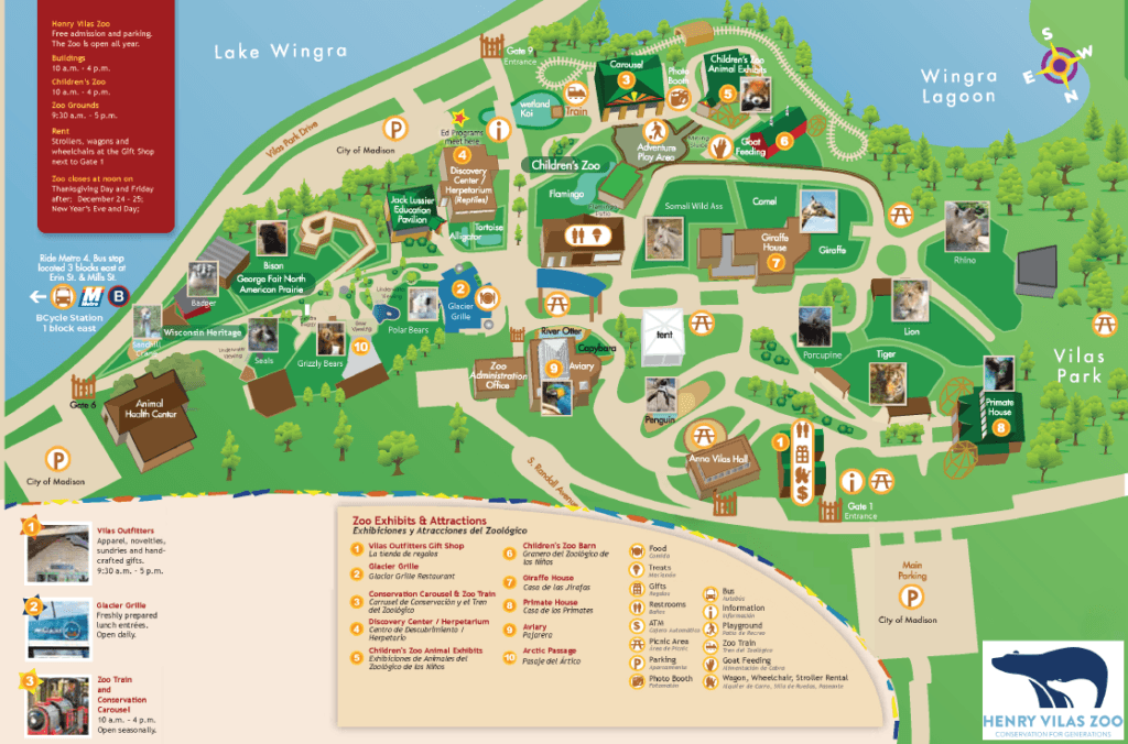 Henry Vilas Zoo Map 