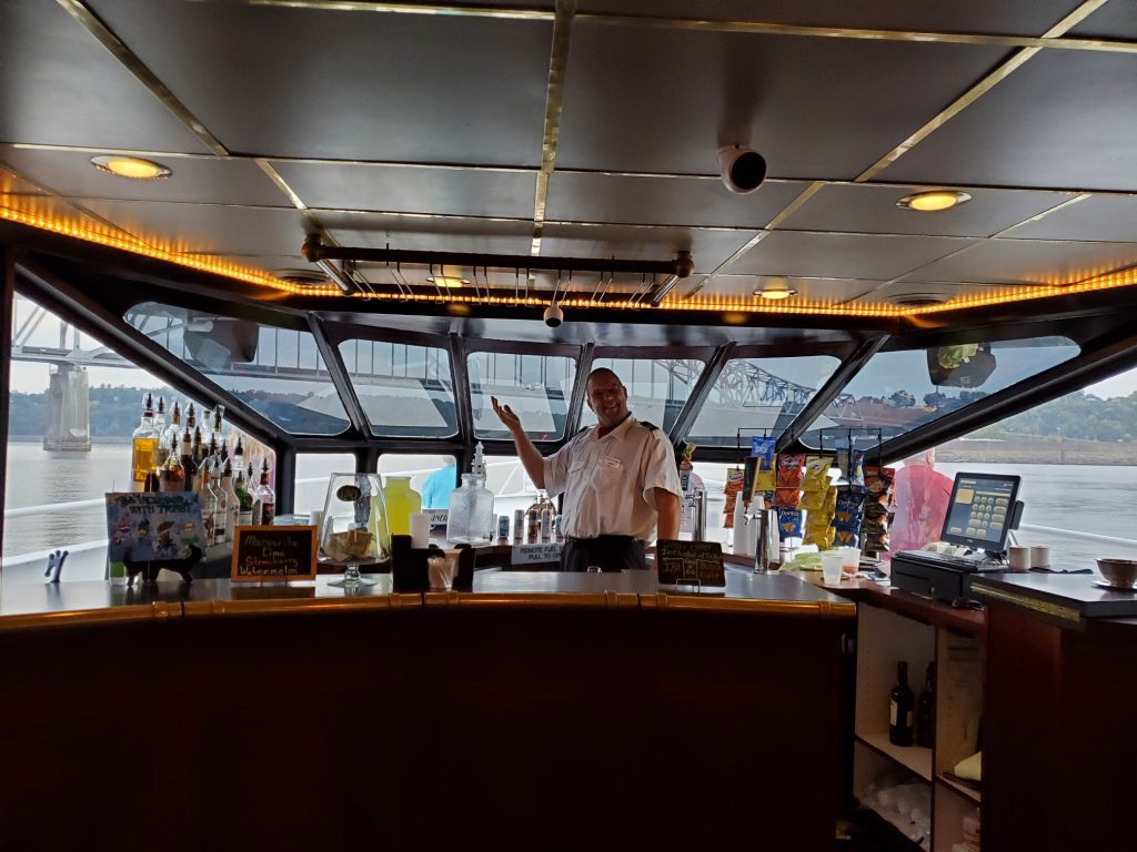 The bartender on the American Lady Yacht