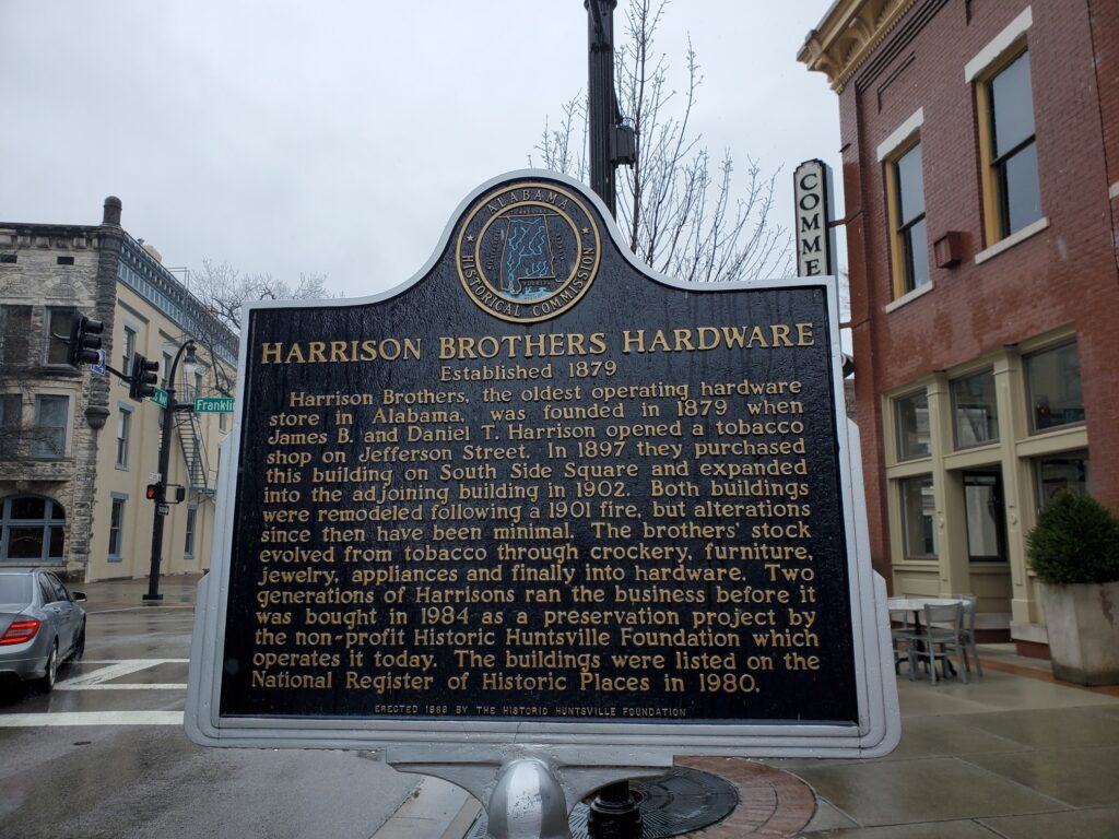 Harrison Brother’s Hardware historical sign