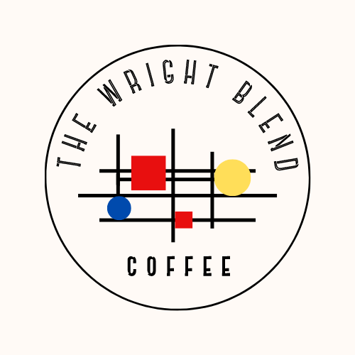 The Wright Blend Coffee label