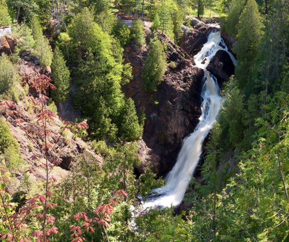 Big Manitou Falls is located in Pattison State Park