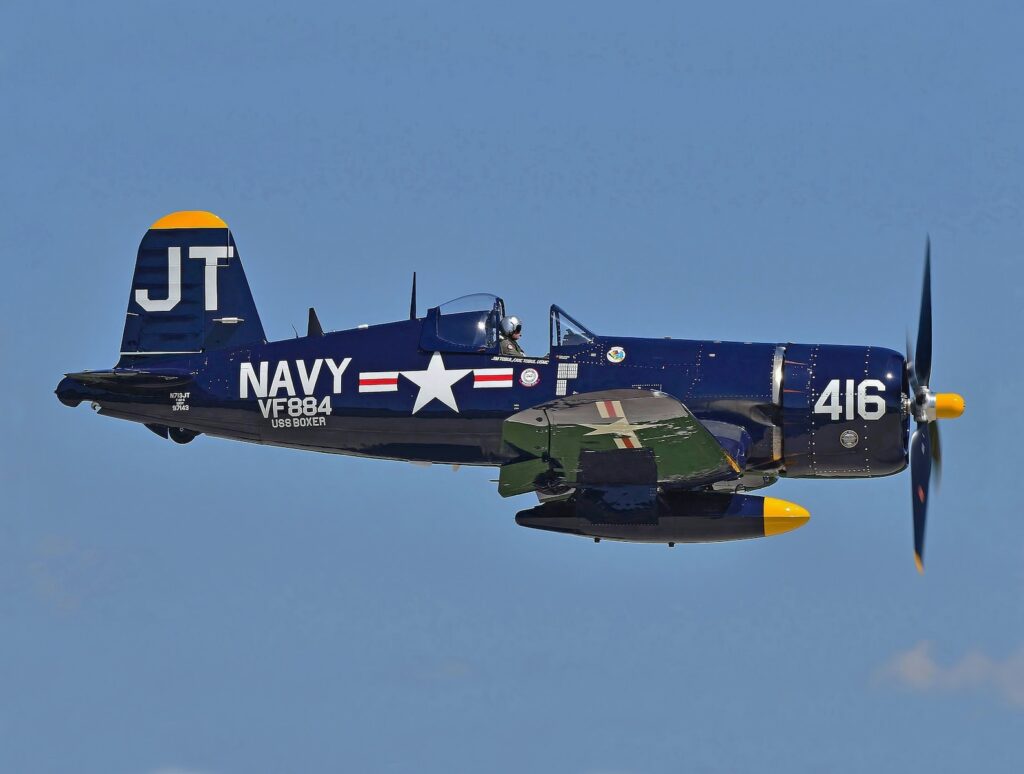 blue JT Navy fighter plane