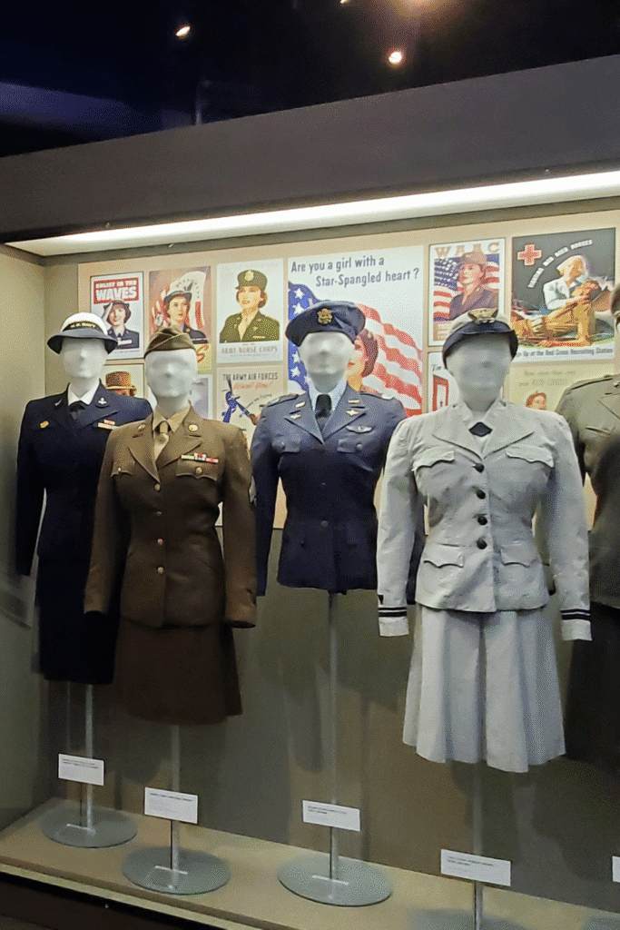 Walking Through the Mississippi Armed Forces Museum uniforms portray all that the service people had to go through