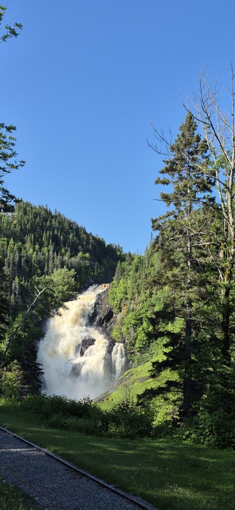 The Val Jalbert waterfall