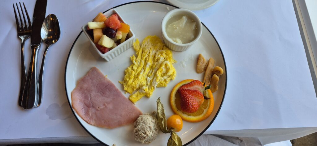 My breakfast at their onsite cafe