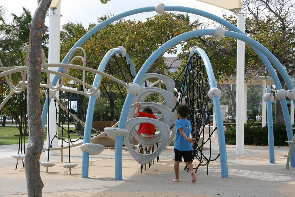 stop at a playground to let the kids burn some energy
